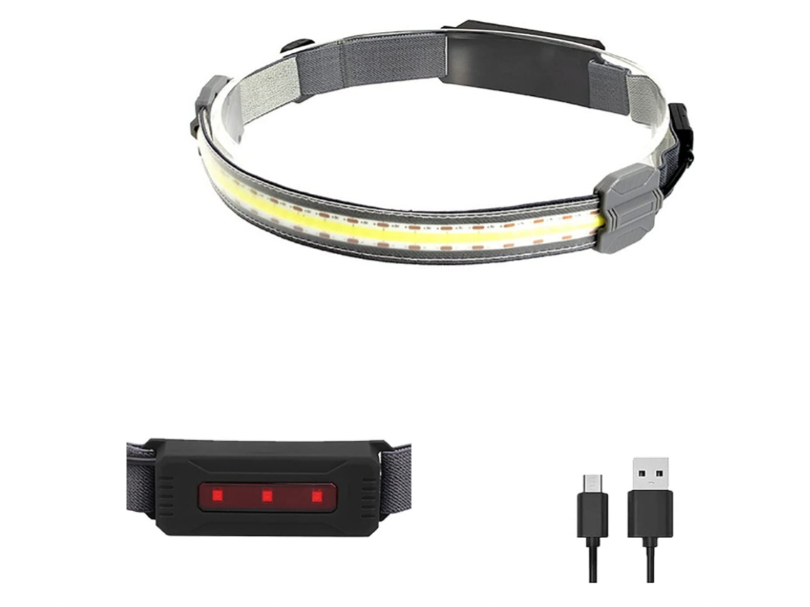 Tocha de Cabeça Recarregável 800 Lúmens YIZHOOD Lantern-0012 Super Brilhante Cabeça Tocha 3 Modos À Prova D'Água Farol Lanterna Preto YIZHOOD