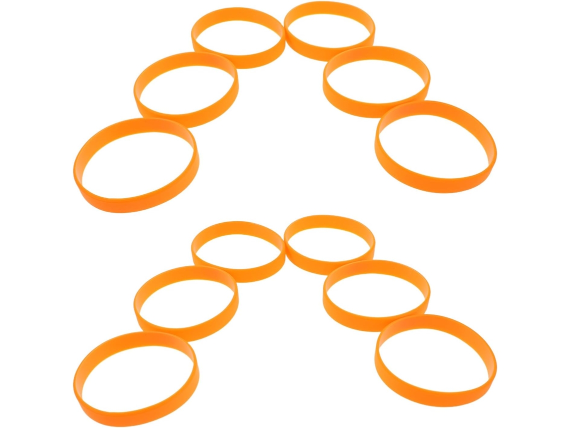 Didiseaon 48 pulseiras de silicone vazias, lisas, laranja, para eventos, festivais e uso feminino.