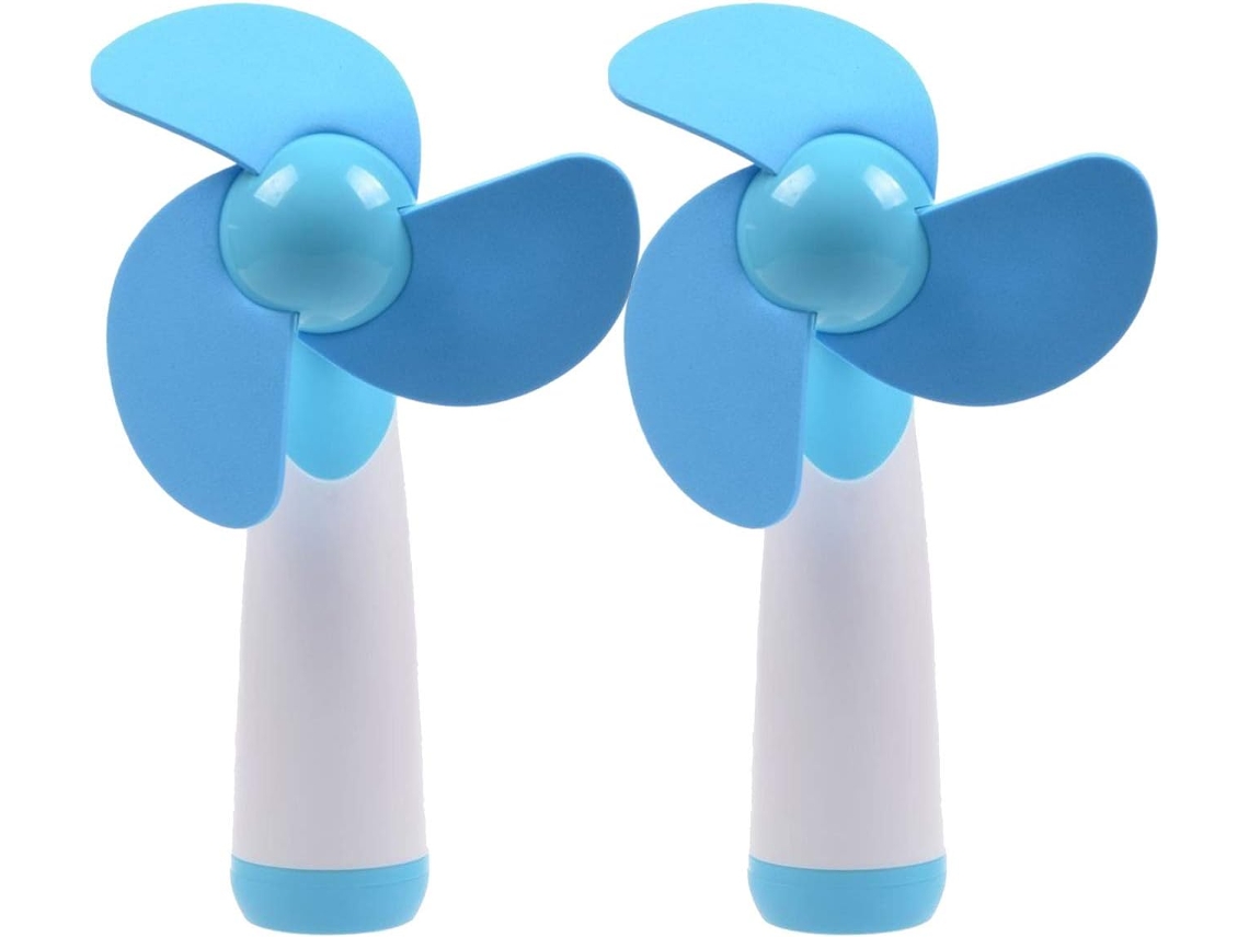 Mini Ventilador Portátil 2 Unidades Espuma Macia (azul)