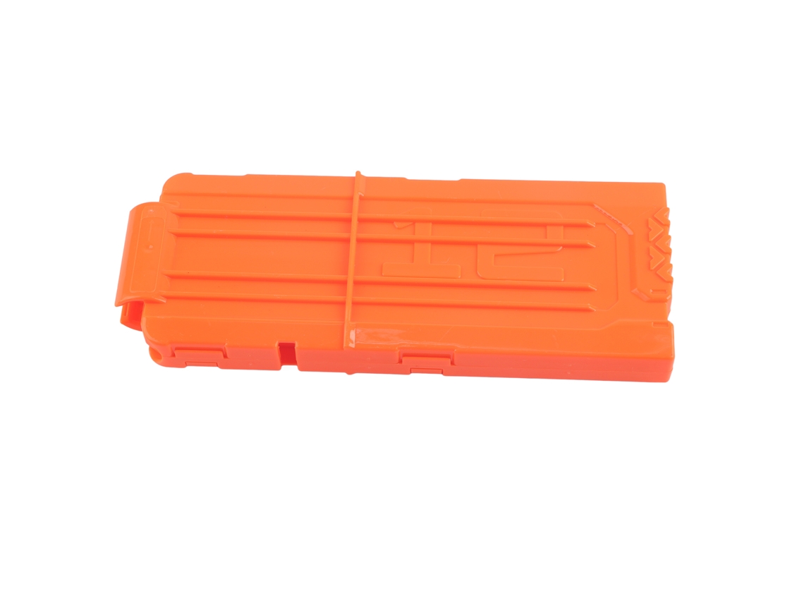 Carregador De Recarga De Dardos De Plástico Laranja Para Brinquedos, Capacidade 12 Dardos