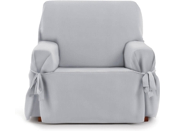 Capa de Poltrona EYSA Levante com Laços (110 x 70 x 120 cm - Algodão e Poliéster - Gris claro)