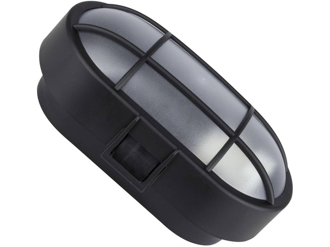Candeeiro LED LEDKIA Oval (Preto - E27 - Max. 40 W)