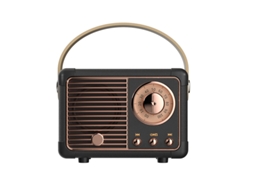 Coluna Bluetooth RCDA Retrô Vintage Sem Fio Portáteis Preto