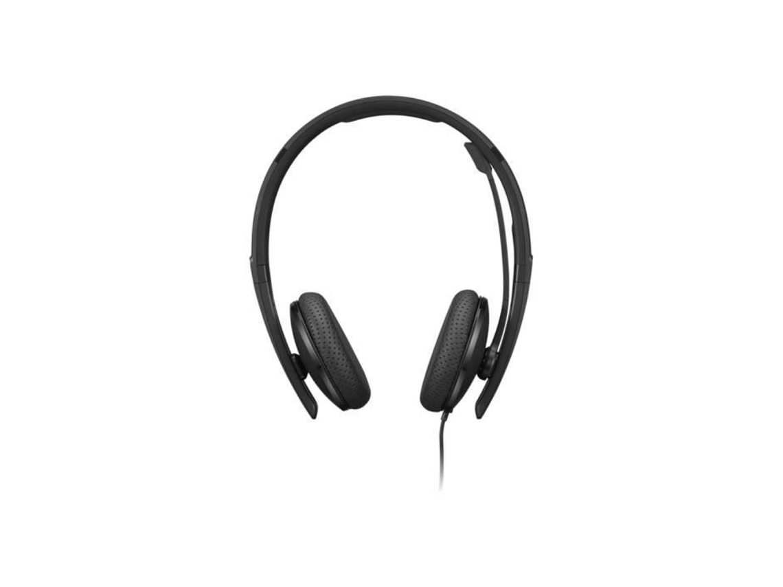 Fone de ouvido com fio USB-C Fone de ouvido intra-auricular com fio USB-C preto certificado Zoom LENOVO