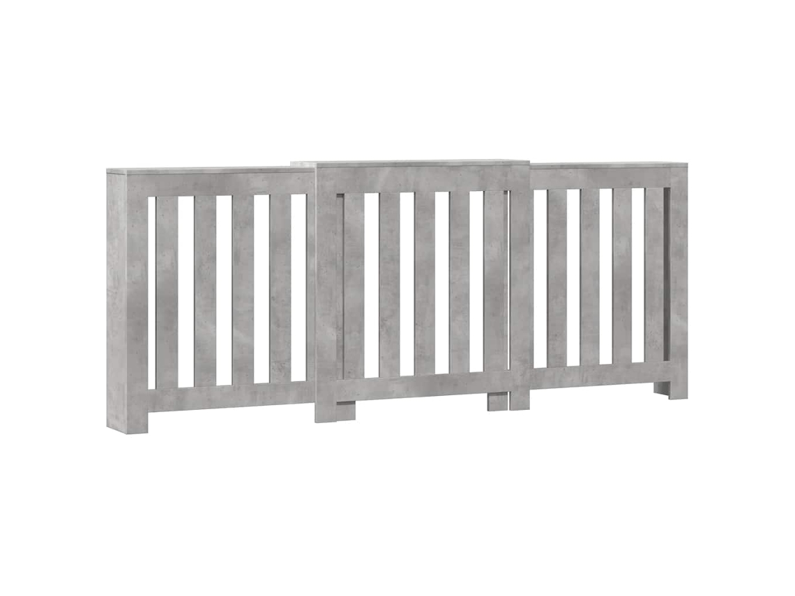 Radiator Cover, Radiator Covers Vidaxl Cinzeto Madeira Processada (205 X 21.5 X 83.5 Cm)