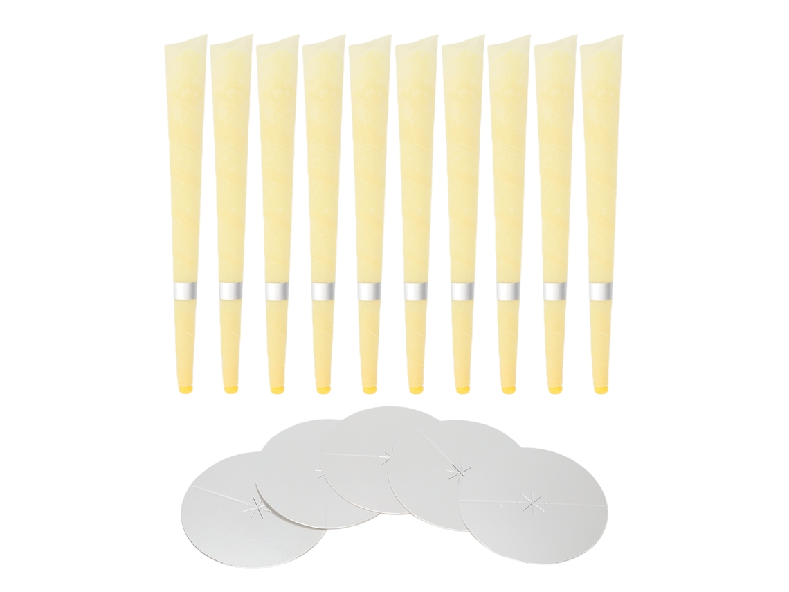 10pcs Velas De Limpeza De Ouvido Com 5pcs Paletas Para Remoção De Cera