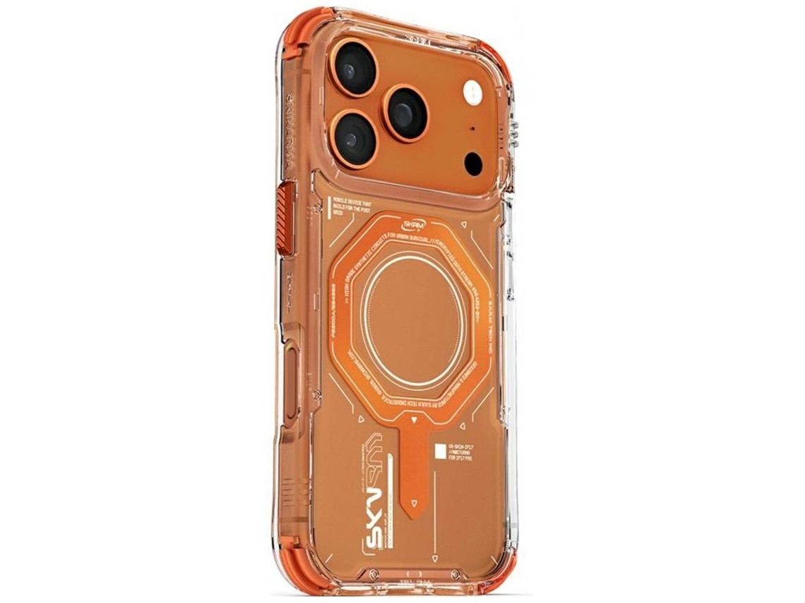 Capa Móvel Skinarma Para Iphone 17 Pro Magsafe Magma - Laranja