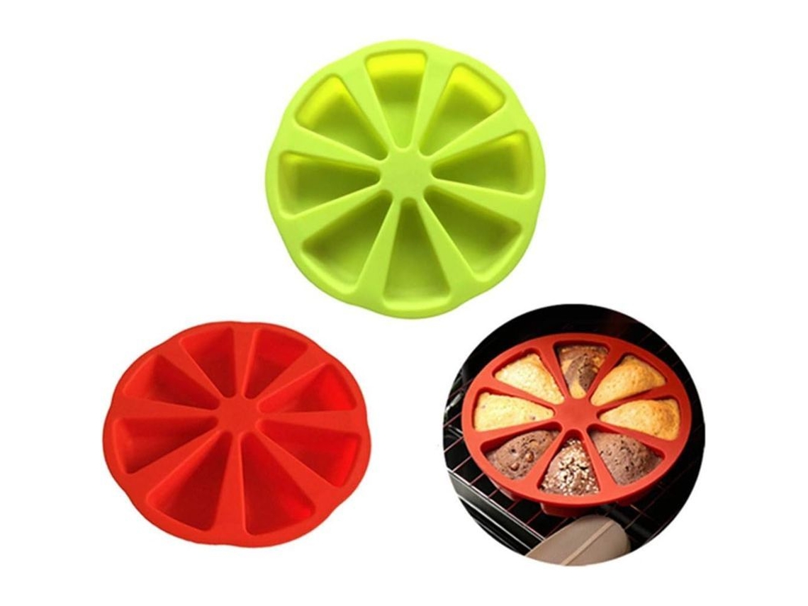 Molde De Silicona Triangular Para Scones Com 8 Cavidades Resistente Ao Calor Forno Micro-ondas Lava-louças