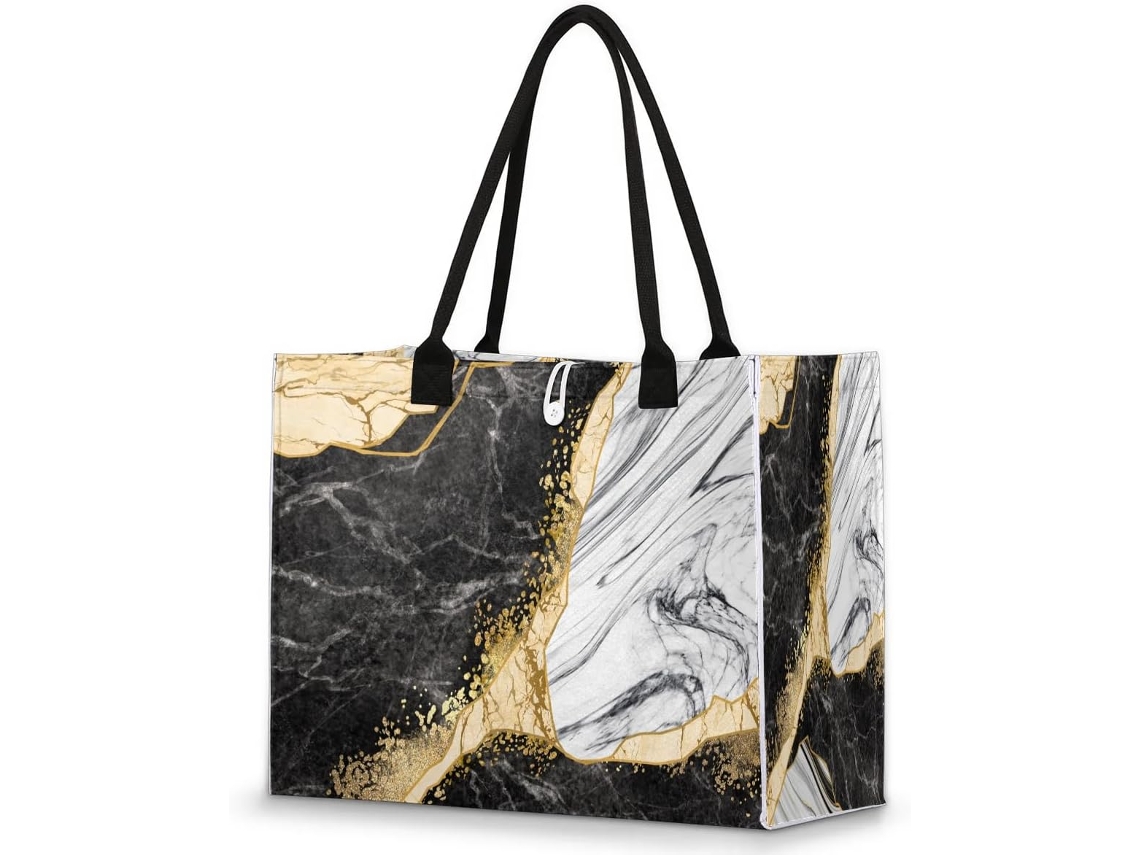 Bolsa Tropicallife com Estampa Abstrata de Mármore (42x17x33 cm)