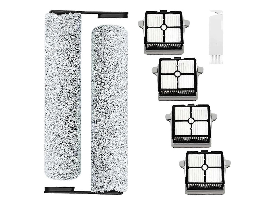Filtros Hepa De Reposio E Conjunto De Rolos De Escova Para Lavadora De Pisos Secos E Molhados Floor One S6/s6pro Sem Fio Yunzii