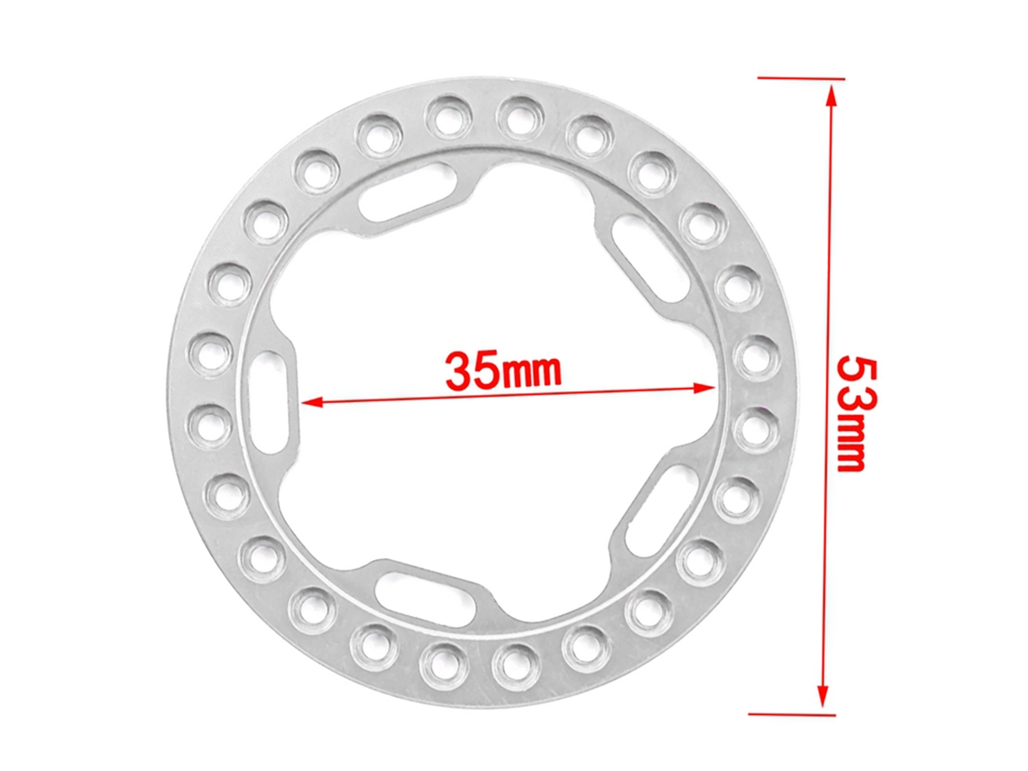 Aro De Substituição De Rodas Rc Beadlock 4pcs Compatível Com Carros Rc 1/10 Trx4 Scx10 1.9in