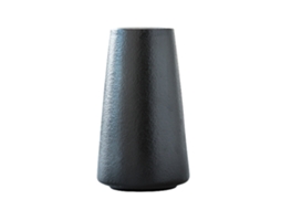 Vaso Cerâmico Preto Boca Larga Mate