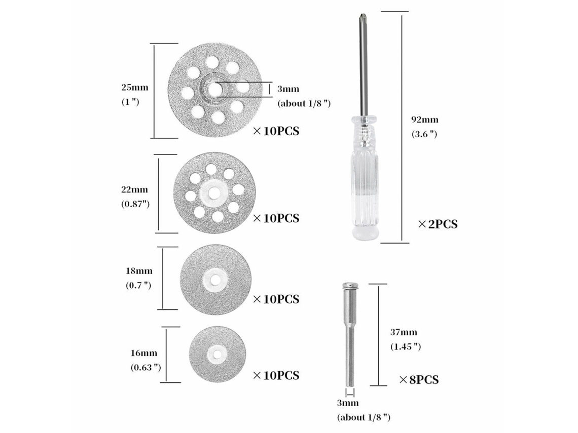 Kit De Rodas De Corte Em Diamante Laxiscreed Para Ferramentas Rotativas Para Cortar Metais Profissionais