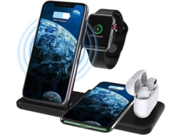 Auriculares Estação Carregamento Fast Multi Dispositivos Yizhood Preto