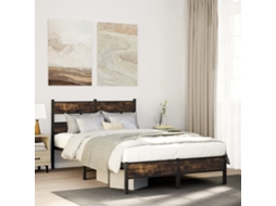 Cama Sem Colchão Com Cabeceira 120x200 Cm Carvalho Sonoma