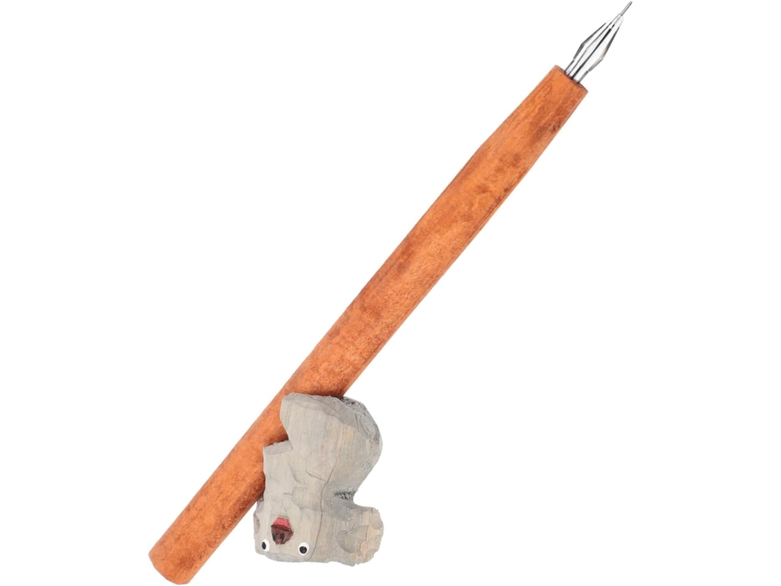 Caneta Esferográfica De Madeira Em Formato Bicho-preguiça, Design