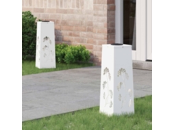 Vidaxl Luz Solar Led De Caminho 2 Pcs Branco Quente 18 X 18 X 50 Cm