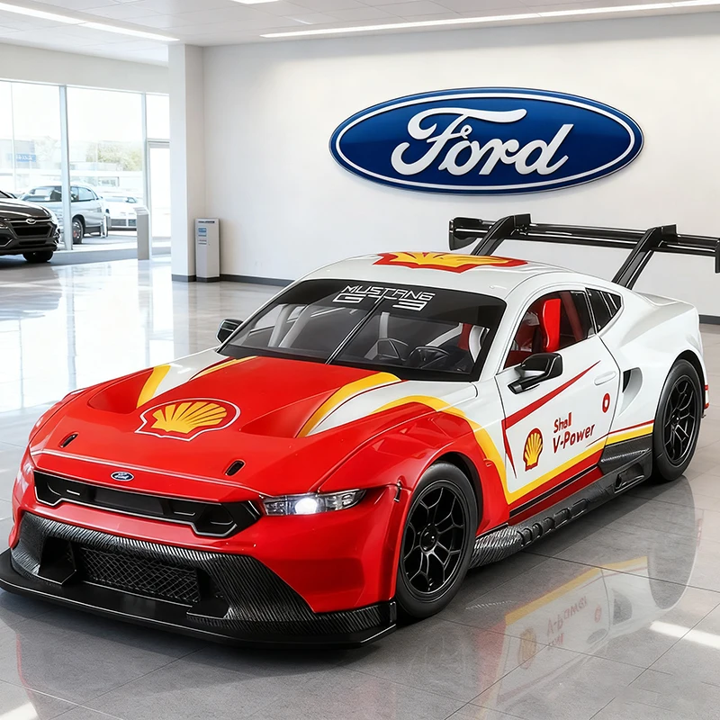 (vermelho) Miniatura De Carro De Corrida Em Liga Metálica Na Escala 1:24 Com Efeitos Sonoros E Luminosos.