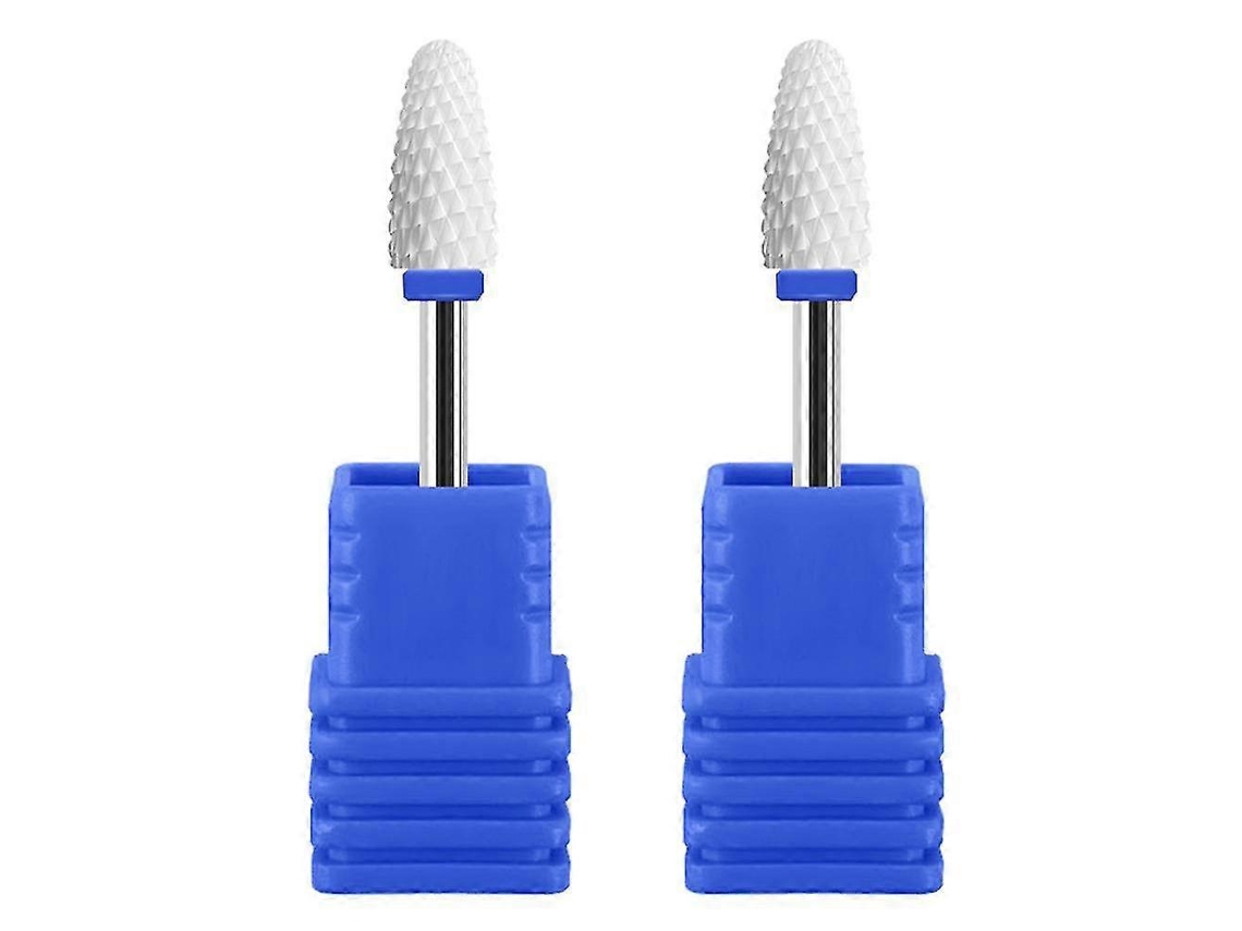 Brocas de cerâmica YUNZII para unhas com cabeça grande, ideais para cutículas, manicure e pedicure.
