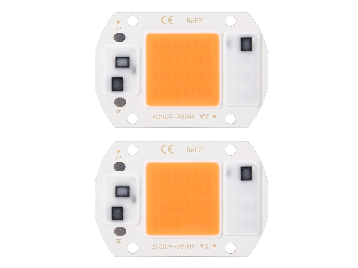 Rebe-2 Peças Chips De Luz Cob Led Integrado Para Plantas Fonte De Luz 20w Ac110v Alto Brilho