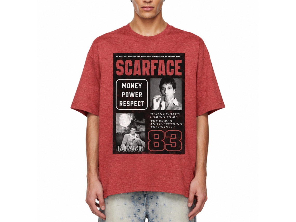 Rockinstone Scarface Movie Another Name Heather Red Adult T-shirt Size:xxxl
