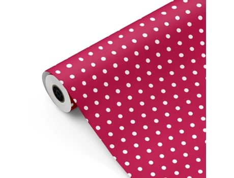 Bobina De Papel De Presente, Rolo Grande 62cm X 100m • Poás Rosa • Ideal Para Lojas Negócios Comércio Embalar Presentes Aniversários Fiesta Paper
