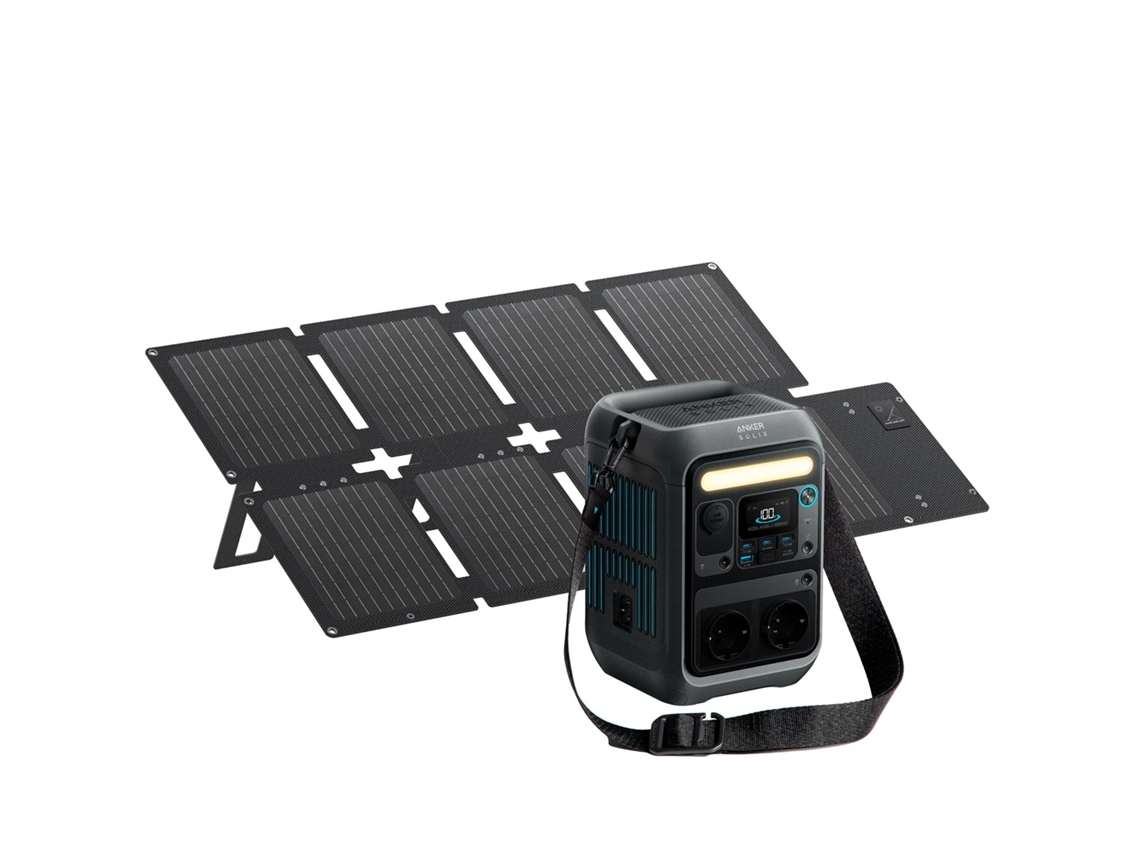 Kit Anker Solix C300x Ac Com Painel Solar 60w - Gerador Solar 2x300w