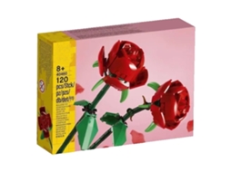 Conjunto de Blocos para Montar Buquê de Rosas com Caule Ajustável 10 Polegadas para Crianças e Adultos