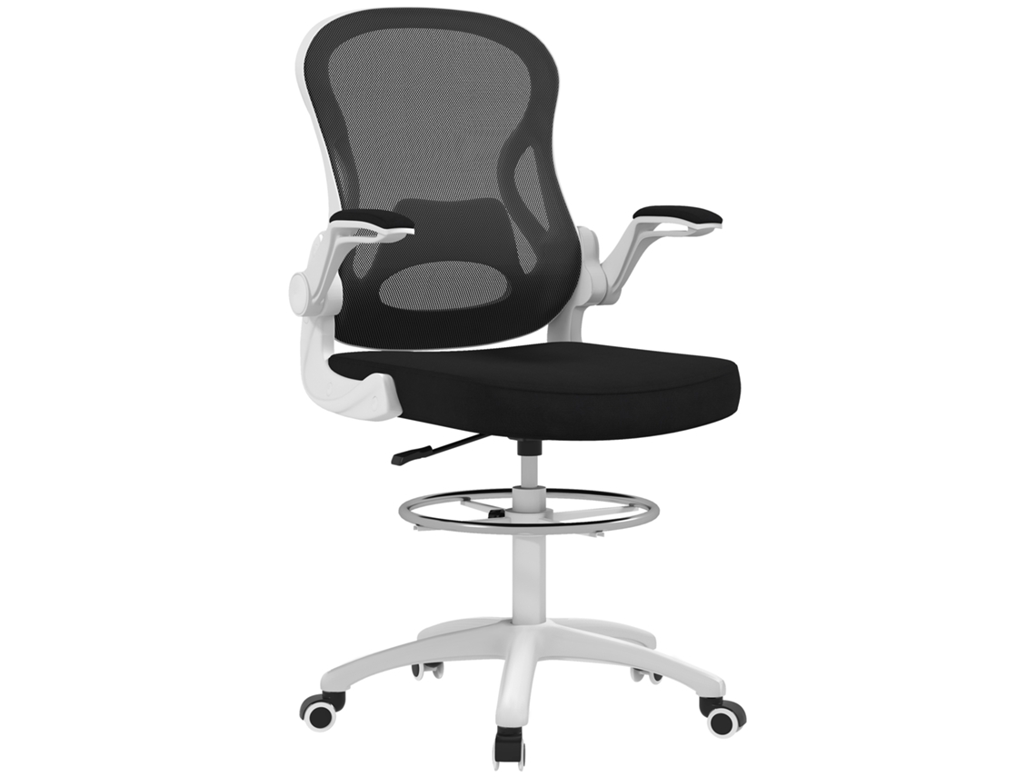 Cadeira Escritório Cm Ergonómica Tecido Respirável Altura Ajustável Braços 59x65x110-130