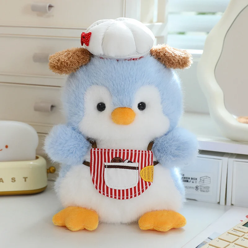 (azul, 13cm) Lindo Brinquedo De Pelúcia Realista De Pinguim Estilo Anime