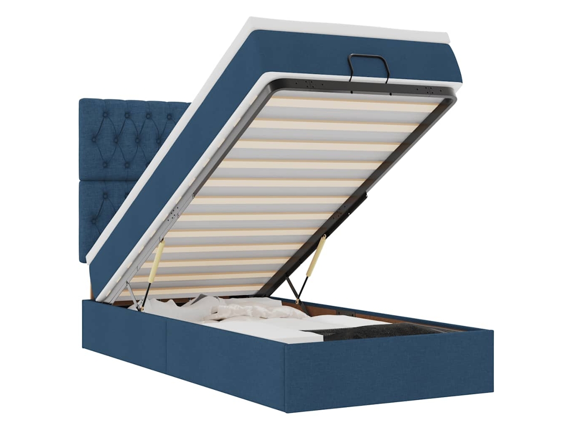 Ottoman Bed, Ottoman Beds Vidaxl Azul Tecido (90 X 190 Cm)