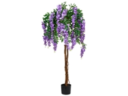 Planta Artificial Beliani Wisteria Tree De Material Sintético Verde 70x70x150