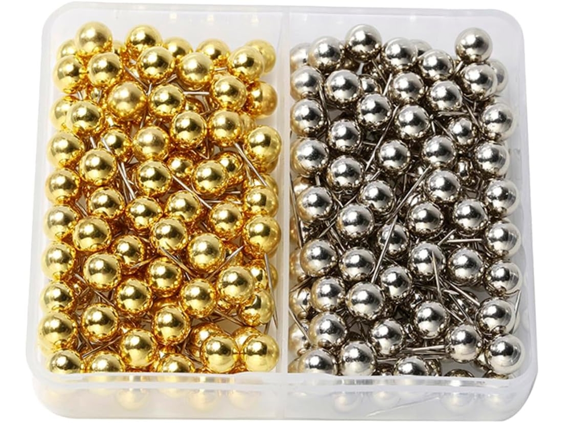 Tachinhas Reutilizáveis E Fáceis De Inserir, 200 Tachinhas Redondas De 6mm Em Formato Bola Prateada, Ideais Para Mapas