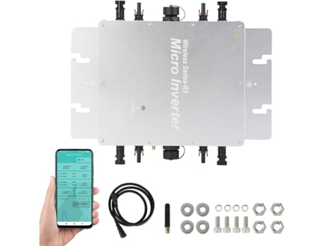 Micro Inversor Solar Wvc 1600w Conexão De Rede Mppt Com O Sistema De Vigilância Do Telemóvel Wifi Per Sistema Fotovoltaico Ibeafilly