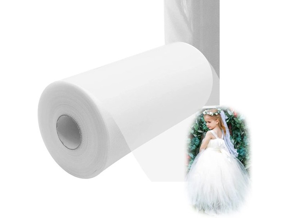 Elegancechoice - Tule Stof 30 Cm X 100 Yard - Tule - Witte Tule - Bruiloft Decoratie - Organza Stof - Diy Ambachten - Sjerp Lint - Decoratiestof