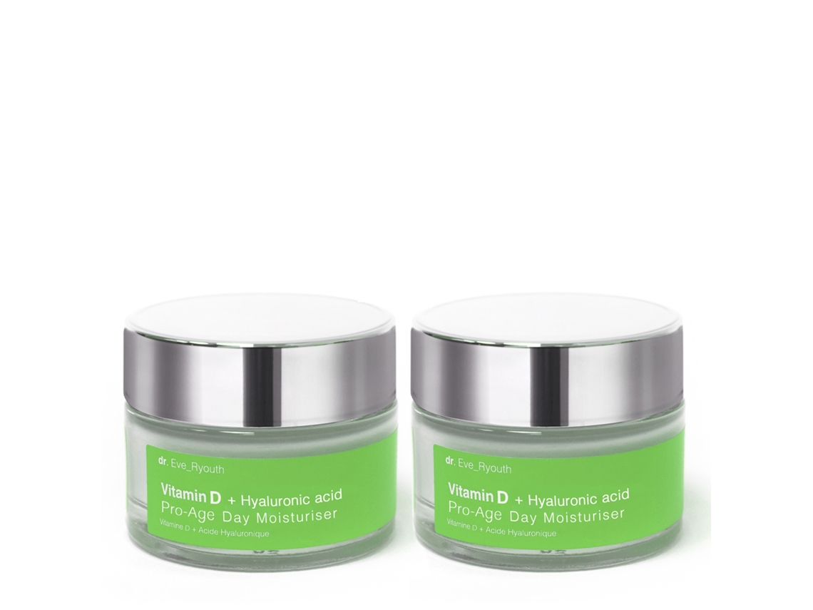 2 X Creme De Dia Pro-idade Com Vitamina D + Ácido Hialurônico 50ml