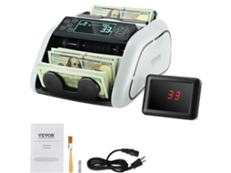 VEVOR Máquina de Contador de Dinheiro Contador de Notas com Detecção de Falsificação Uv Mg Ir Dd