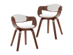 Dining Chair, Dining Chairs Vidaxl Branco Couro Artificial (n/a)