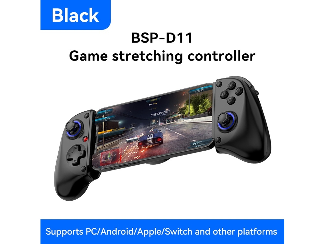 Comando Jogo Comando De Jogo Sem Fios Bluetooth Com Gatilho Linear Hall Para Ios/android/ipad/pc/switch Preto