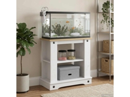 Vidaxl Suporte Para Aquário Corona Branco E Marrom 60 X 30 X 60 Cm