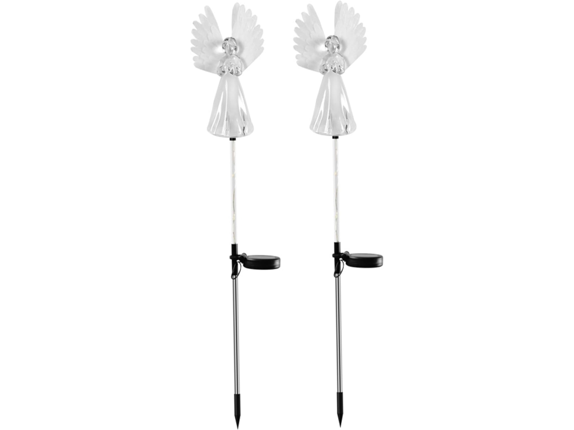 Luzes Solares Forma Jardim Externo 2 Estacas Prova Led Decorativas Cemitério Túmulo Gramado Anjo Luz À D Água GOKOCO
