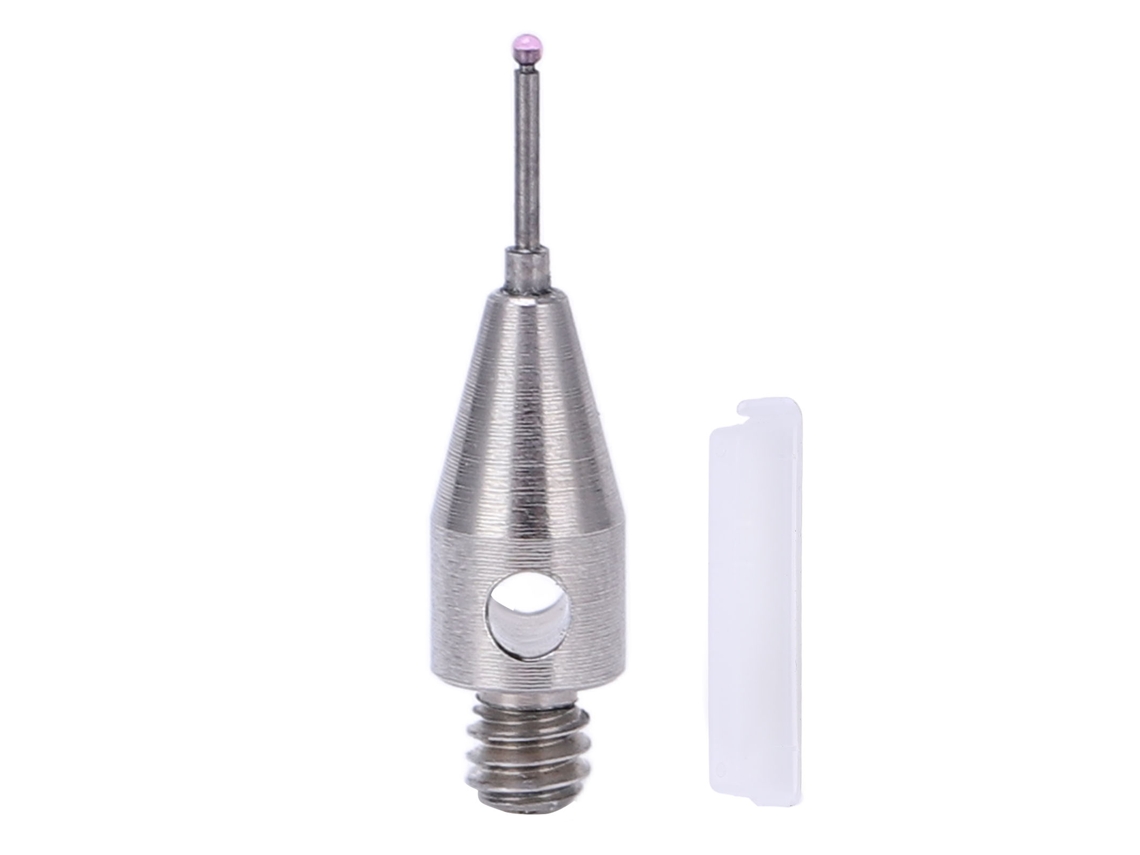 Ponta de contato esférica vermelha de tungstênio para máquina CMM, haste de carboneto de tungstênio de 10 mm com rosca M2.