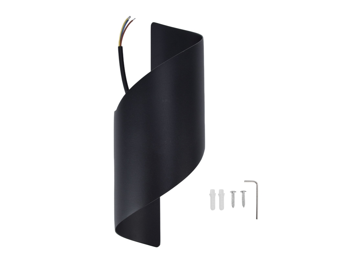 Lâmpada de Parede Led Moderna À Prova D'água Luz Quente Espiral Decorativa para Jardim Pátio Ac85 265v | S/MARCA