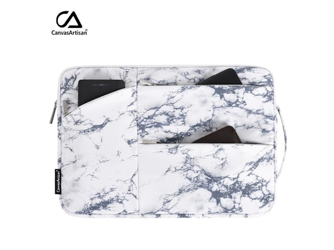 Bolsa para laptop Paris, capa/estojo para computador de 11 polegadas, Aquaforge White