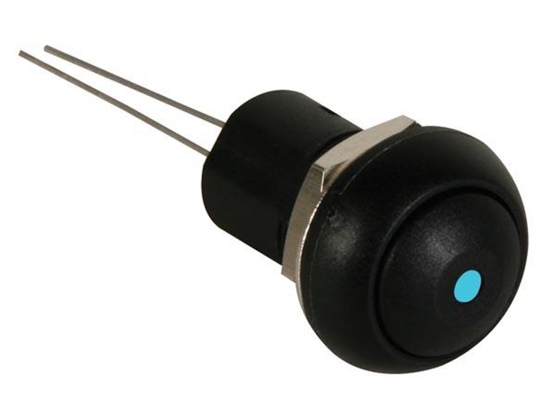 Mini Interruptor Pulsador Azul Led 1P - Off-On