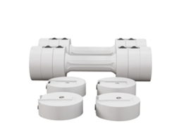 X 2,5 Kg Halteres Ajustáveis, Plástico Branco