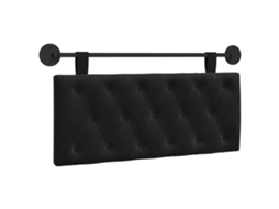 Conjunto 1 Cabeceira Moderna Vidaxl Preto Veludo (110 X 55 X 7 Cm)