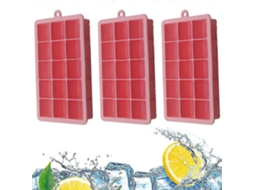Bandejas de Gelo Flexíveis para Whisky, Liberação Fácil, Cubos Personalizados para Bebidas, Economia de Espaço no Freezer Rosado