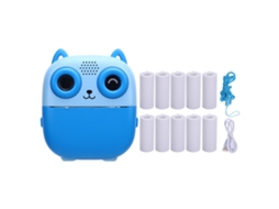 Câmera de impressão infantil portátil Bluetooth HD, vídeo selfie, com app, 10 rolos de papel térmico
