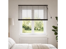 Vidaxl Cortina Veneziana Marrom Escuro 140 X 160 Cm 35 Mm